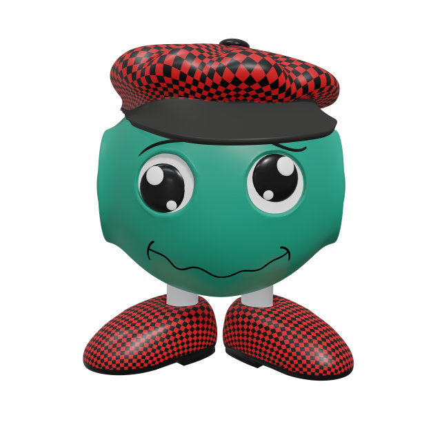 滑稽的机器人卡通与懊悔的表情。图片下载