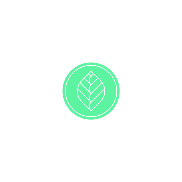 抽象绿叶和绿叶标志图标设计图片下载