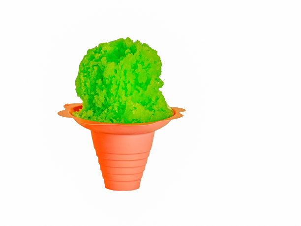 夏威夷风格的刨冰或雪蛋筒。图片下载