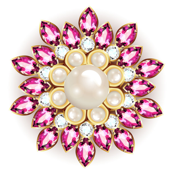 曼荼罗胸针首饰设计元素几何图片下载