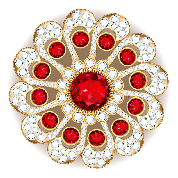 胸针首饰设计元素部落民族图片下载