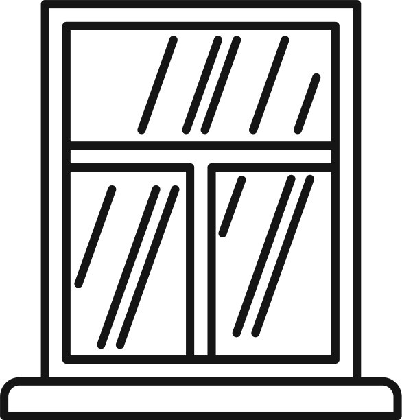 闪亮的新窗口图标轮廓风格图片下载