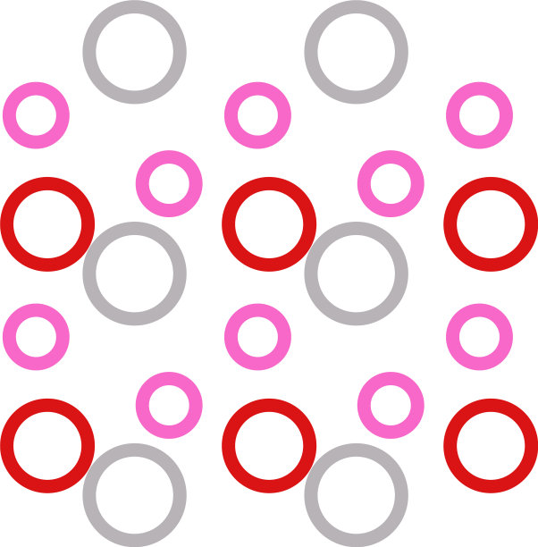 彩色圆在白色背景无缝图片下载