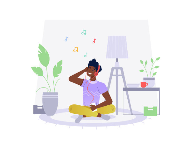 美国黑人在家里听音乐图片下载