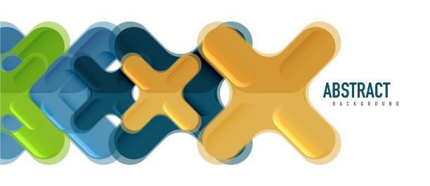 光滑的多色塑料风格交叉图片下载