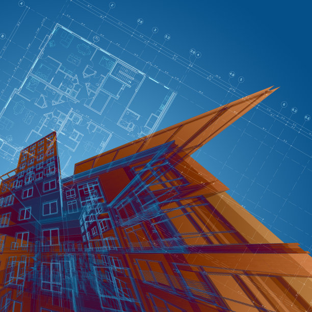 抽象建筑图纸图片下载