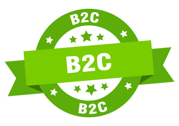 B2c圆丝带孤立标签B2c标志图片下载