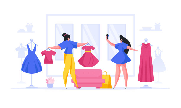 女性朋友周末一起逛街图片下载