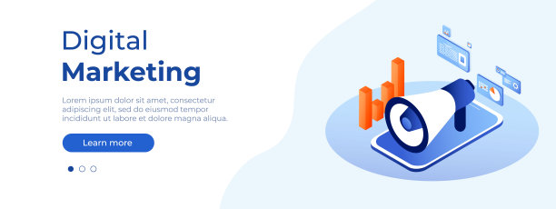 网站设计的网页模板。数字营销。设计的矢量页面模板。现代矢量插图概念的网站开发矢量插图EPS 10图片下载