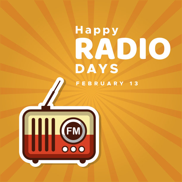 快乐世界无线电日矢量设计模板背景图片下载