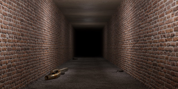 砖块隧道的3d渲染图片下载