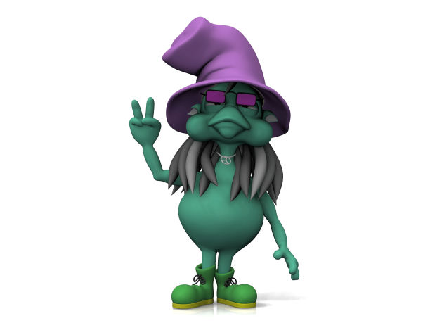 白色背景上的女巫”图片下载