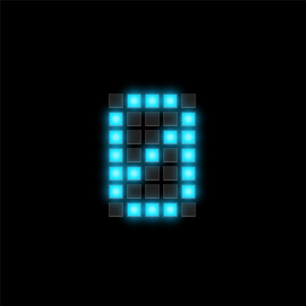 现实的数字记分牌字体集，矢量插图图片下载