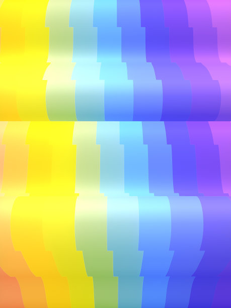 波浪抽象背景与彩色条纹。现代几何流体艺术。3 d渲染图图片下载