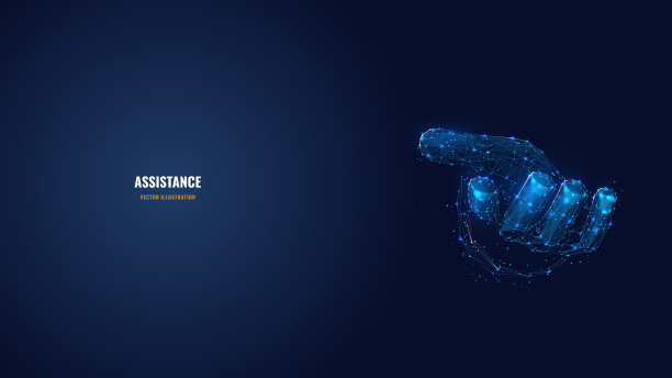 摘要多边形手势图像的概念图片下载