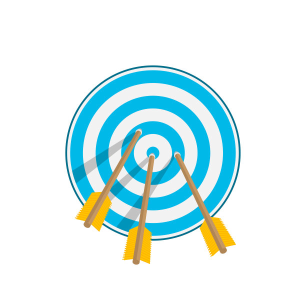 目标矢量图标。图片下载