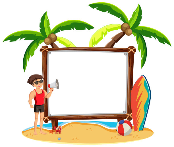 空白横幅与夏季主题图片下载