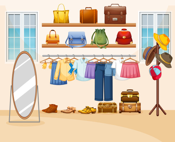 试衣间背景室内设计图片下载