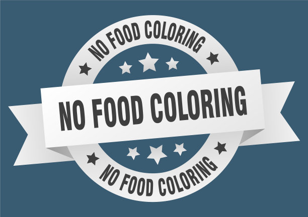 无食品着色圆丝带孤立标签号图片下载