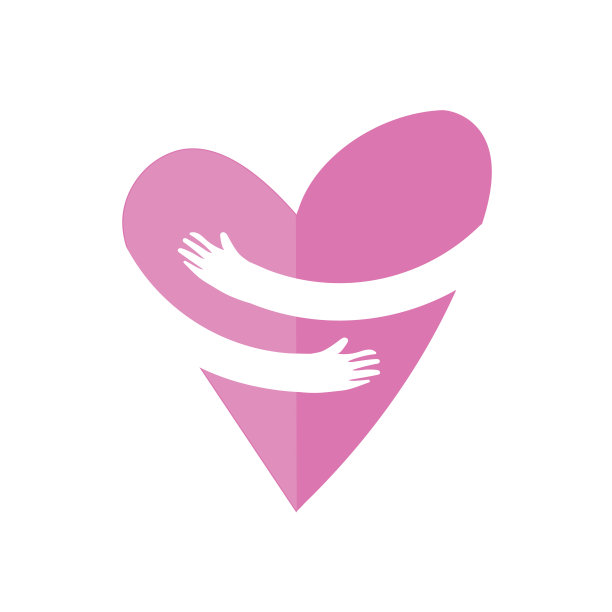 粉色，拥抱心，矢量，图标。图片下载