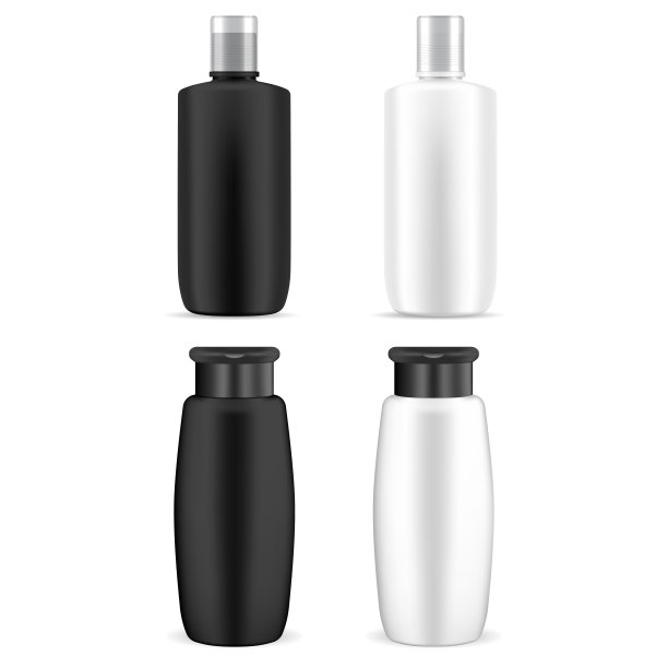 化妆品瓶子模型。塑料洗发水瓶载体图片下载