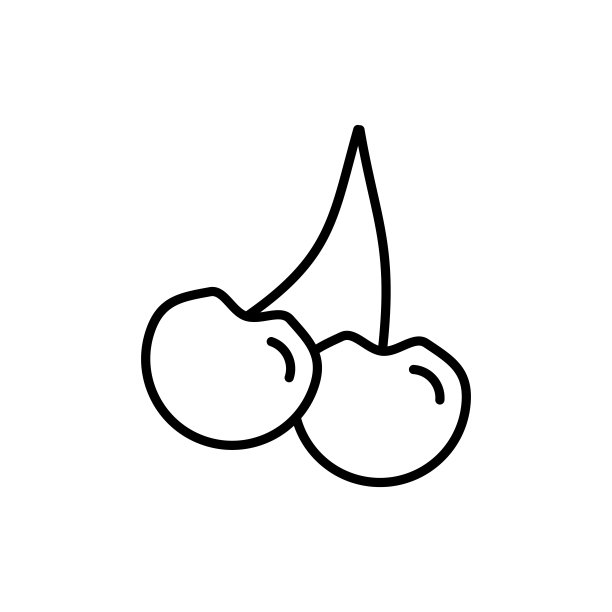 樱桃图标设计矢量模板插图图片下载