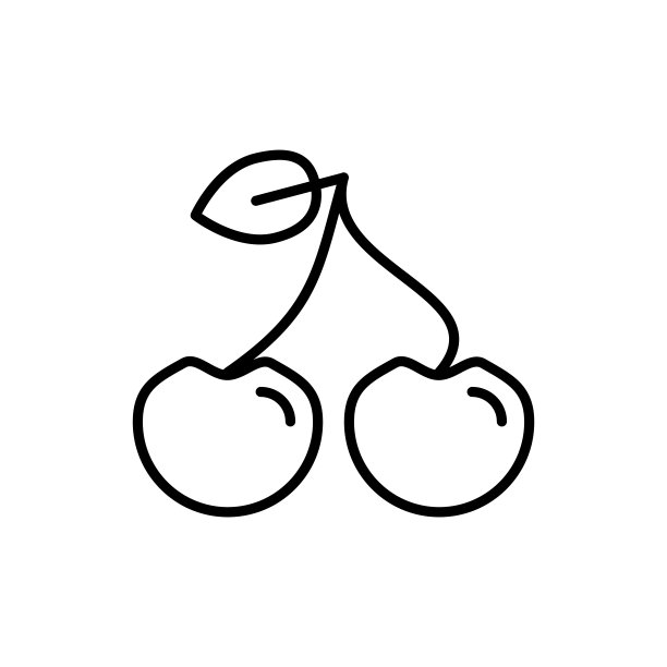 樱桃图标设计矢量模板插图图片下载