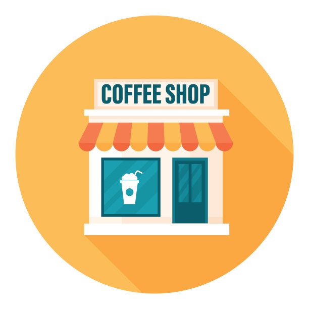咖啡店平面图标设计图片下载