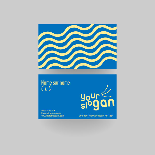 名片模板设计。矢量图图片下载
