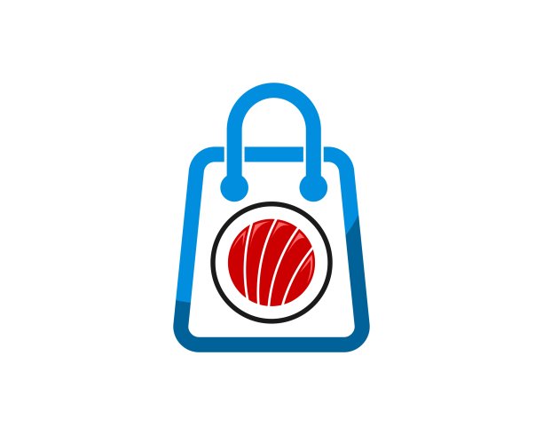 简单的购物纸袋，里面装着日本寿司图片下载