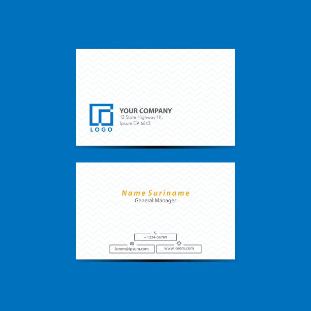 名片模板设计。矢量图图片下载