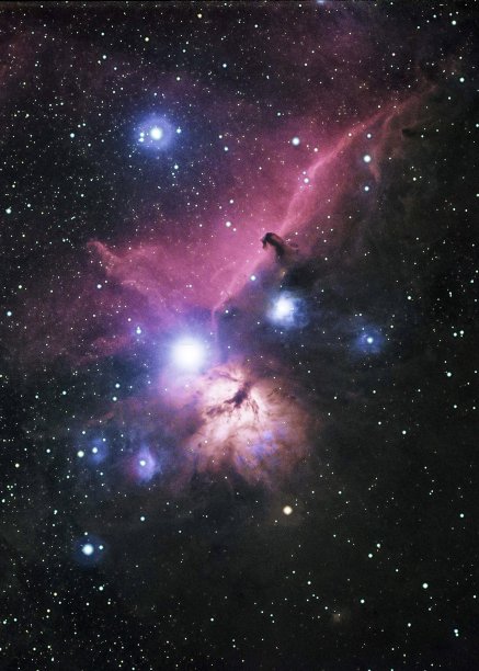 马头星云和火焰星云图片下载