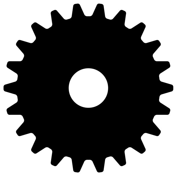 机器齿轮，齿轮矢量图标说明图片下载