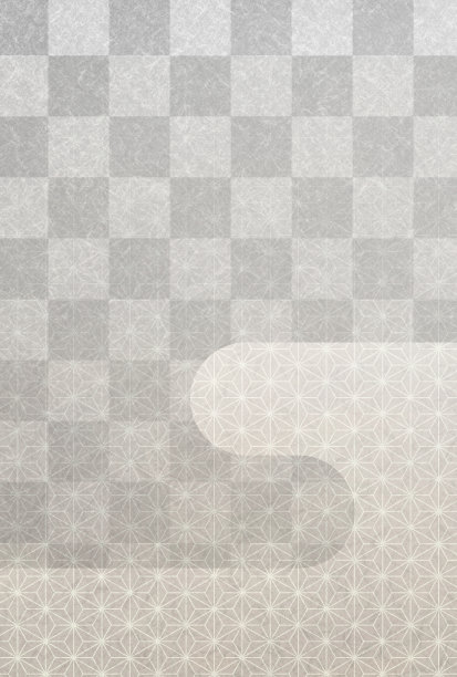 日本图案的银色明信片，在屏幕的底部有一朵白云的形状。图片下载