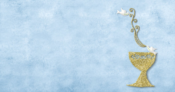 洗礼仪式，请柬背景。图片下载