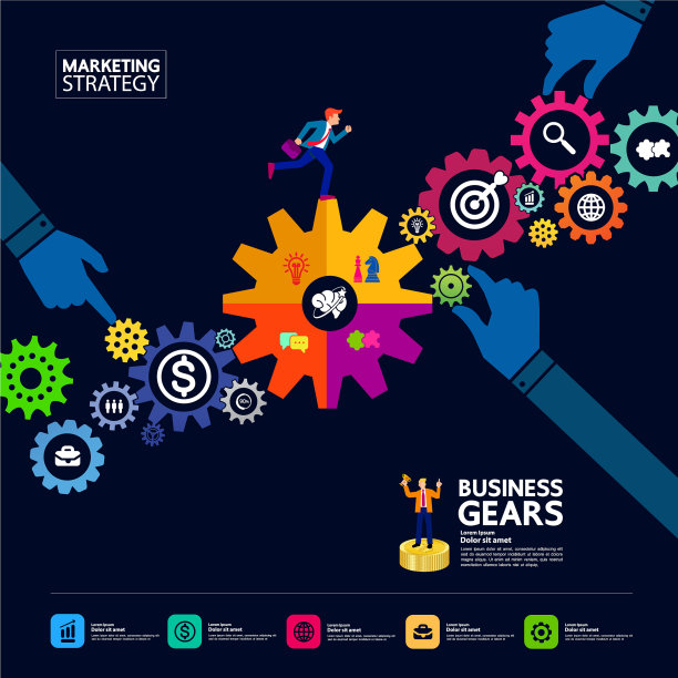 齿轮的创意设置为业务图片下载