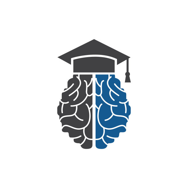 脑和毕业帽图标设计图片下载