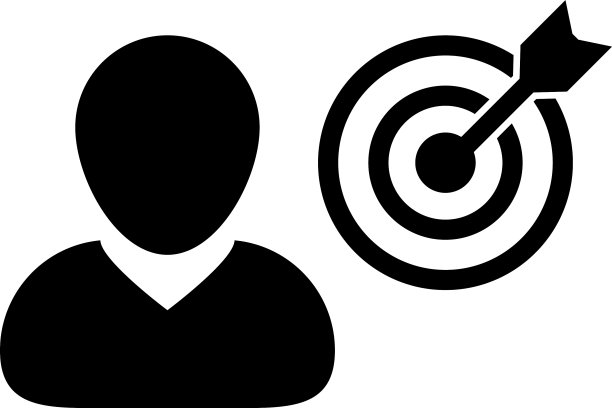 市场图标靶心靶镖与男性图片下载