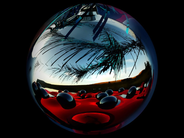 数字插图抽象圣诞圈背景图片下载