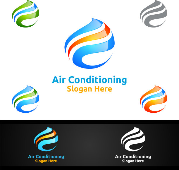 空调和供暖服务标志图片下载