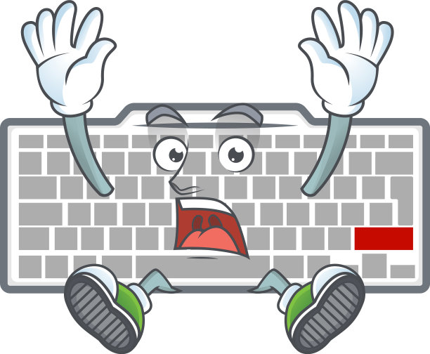 一个图片白色键盘和令人震惊的手势图片下载