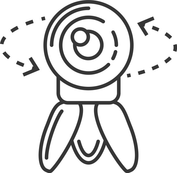 360度虚拟旅行线条相机图标图片下载