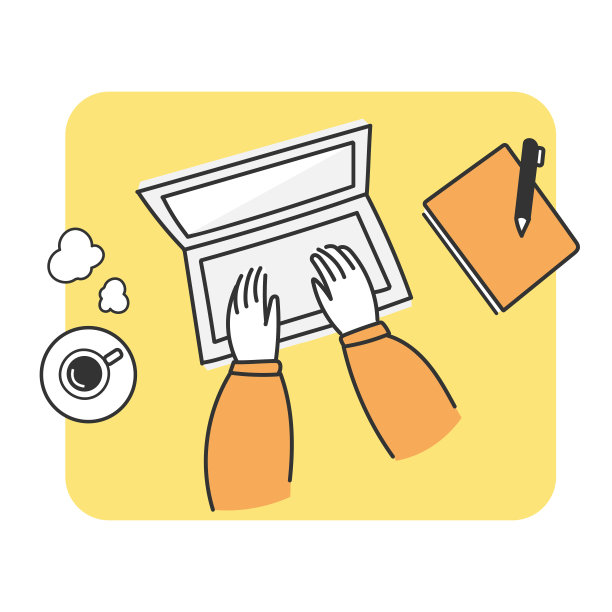 个人电脑作品的插图材料图片下载