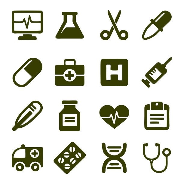 医药和健康符号-大纲web图标图片下载