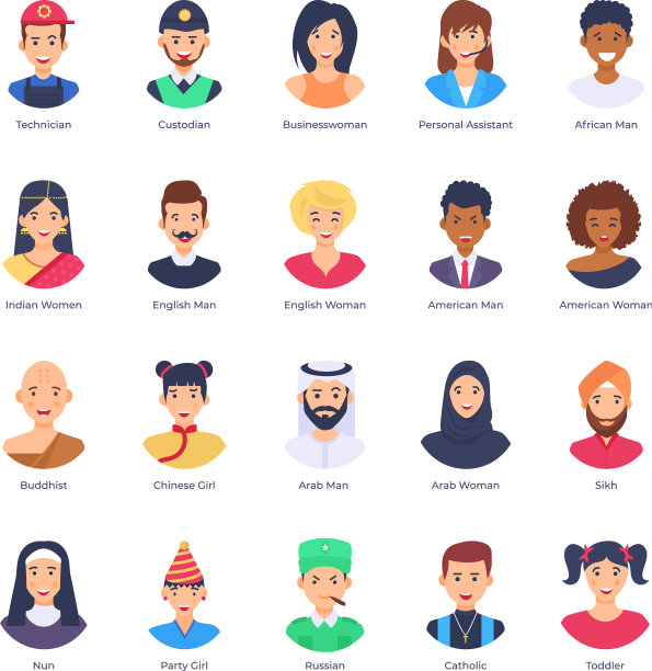 专业人士在现代平装风格图片下载