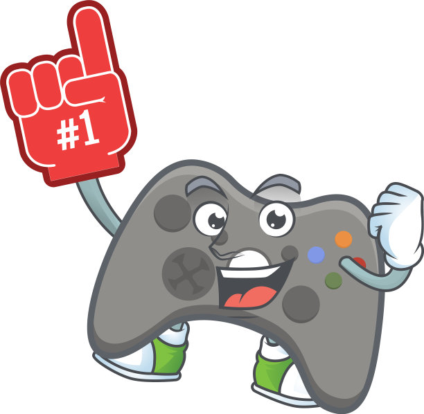 一个卡通的黑色操纵杆拿着一个泡沫的手指图片下载