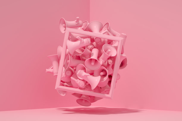 扩音器和画框图片下载