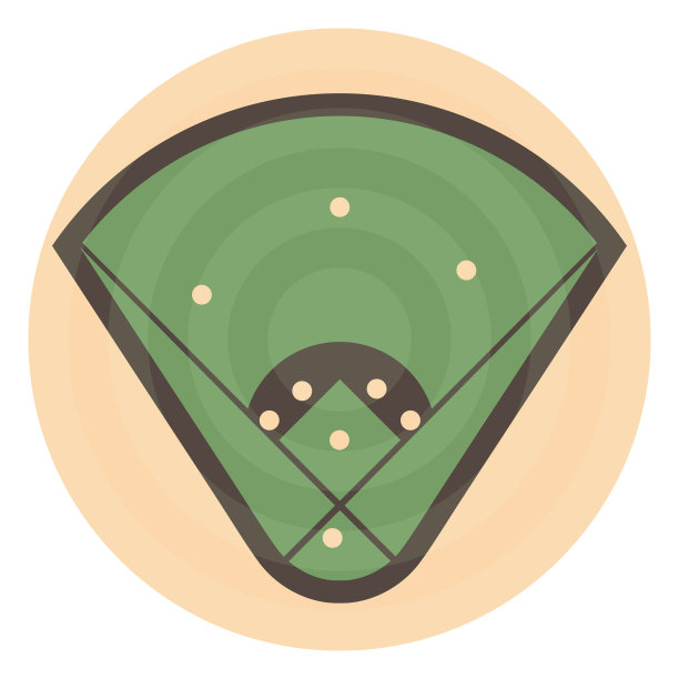 打棒球的圆形场地图片下载