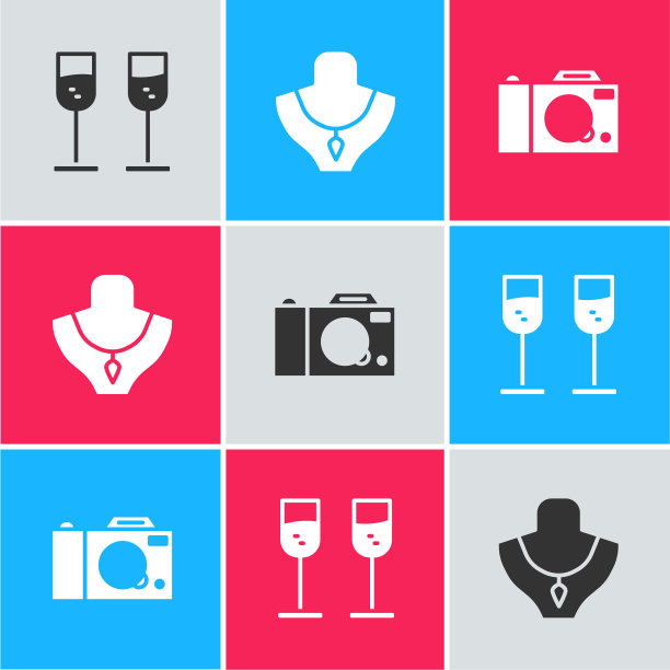 给模特戴上玻璃香槟项链图片下载