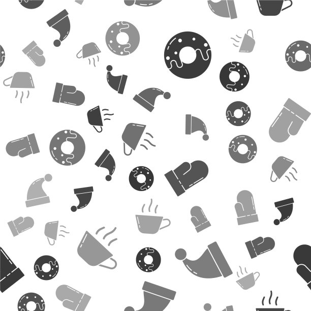 集甜甜圈与圣诞老人的甜釉图片下载